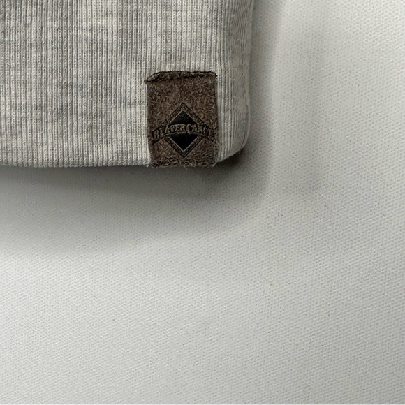 VTG Beaver Canoe Heathered White Pullover Hoodie Kids Size XL Kangaroo Pocket - Picture 5 of 11